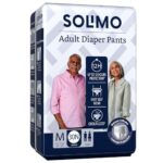 Amazon Brand – Solimo Adult Diapers Pant Style | Medium Size | 30 Count | Waist 24-45 Inch (60-115 cm) | Fast Absorption | Leak Proof | Unisex | For Men & Women