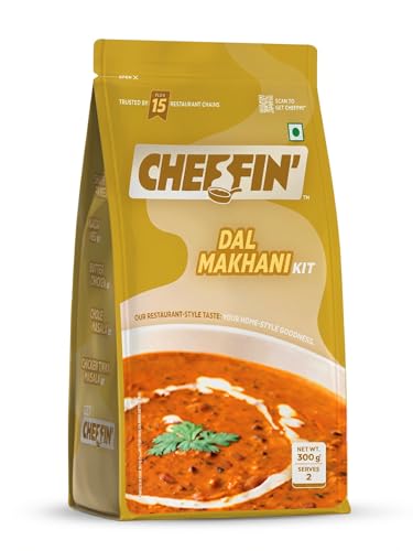 Cheffin’ Dal Makhani, 300g | Chef Curated Gourmet Cooking Kit | Ready in 10 Min | 100% Natural, No Preservatives | Serves 2-3