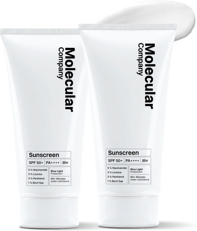 Molecular Company Sunscreen – SPF 50+ PA++++ Sunscreen SPF 50+ PA++++ with 5% Niacinamide Combo(100 g)