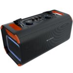 Zebronics Party Speaker, 150W, AURACAST Technology, Upto 5 Hours Playtime, 4 Drivers, BT v5.4, Wireless Mic, Mic & Guitar in, RGB, Mobile Holder, Splash Proof, AUX, USB, App Support (Prima Pro)