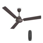 Havells 1200mm Ambrose DX BLDC Motor Ceiling Fan for Home | Remote Controlled, High Air Delivery Fan | 5 Star Rated, Upto 60% Energy Saving| Power: 380 RPM| 2 Year Warranty | (Pack of 1, Brown)