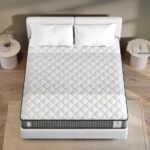 Springwel Essential Reversible 4 Inch Mattress | 15 Yrs Warranty | HR Foam | Medium Firm Quilted Mattress with Breathable & Anti Microbial Bamboo Charcoal Fabric Cover | King Size (72X72X4) Inches