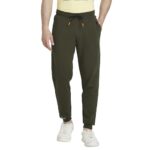 Spykar Green Slim Fit Low-Rise Track Pants for Men
