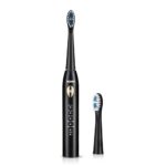 AGARO COSMIC LITE Sonic Electric Tooth Brush For Adults With 5 Modes, 2 Brush Heads & Rechargeable With 4 Hours Charge Lasting Up To 25 Days, Power Toothbrush, (Black)