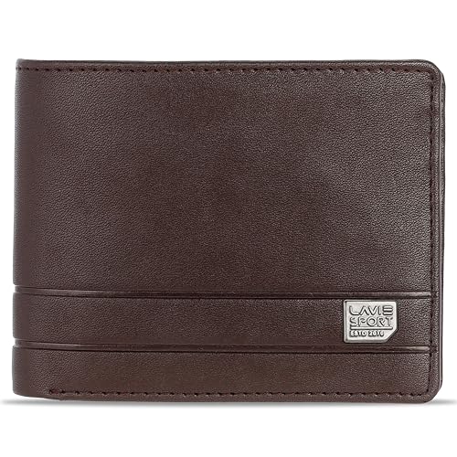 Lavie Sport Attorney Embossed Bi-Fold Wallet for Men|Matte Finish|2 compartments for Currency|Holds Upto 6 Credit/ATM Cards|2 sceret Pockets|Box Packaging for Gifting