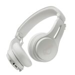 Skullcandy Icon ANC On-Ear Wireless Bluetooth Headphones – Active Noise Cancelling, 97.5dB 60Hr Battery + Rapid Charge, Mic, Stay-Aware Mode, iOS & Android – Bone