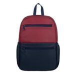 F Gear Zest Maroon Navy Blue 10L Daypack | Premium Art Leather Fabric | 1 Compartment & 2 Pockets | Compact Lightweight Durable Water-Resistant Small Bag | For College, School, Travel & Everyday Use