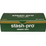 Stash-Pro Emergency Supply Rolling Papers Box – 50 Booklets | Each Booklet: 3 King Size (109×45mm) Natural Brown Papers + 3 Roach Tips | Slow Burn Rolling Papers
