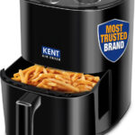 KENT Ultra Air Fryer 4L 1300W | Fry, Bake, Grill & Roast | Up to 80% Less Oil Usage | Rapid Heat Circulation | Adjustable Temperature Control Knob 80 to 200 | Auto Cut-Off Air Fryer(4 L)