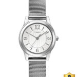 TIMEX Main Street Round 25mm Silver Dial Analog Watch  – For Women