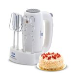 KENT 150W, 5 Speed Control, Copper Motor, Multiple Beaters, Overheating Protection, Food Grade Plastic Body Hand Blender (White)