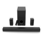 Panasonic 600W 5.1 Ch Sound Bar with 3D Surround Sound Speaker System, Dolby Digital Plus Touch Control,BT 5.3, USB,HDMI ARC,Optical,Aux with Remote Control (SC-HTS600GWK, Black)