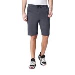 Bewakoof Men’s Solid Cottton Blend Shorts – Regular Fit Blue