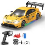 Zivvy Big Drift Racing RC Car Yellow | 2.4G Rechargeable Remote Control Drift Car with 150m Range, LED Lights & Music | High-Speed RC Racing Toy |Best Gift for Boys & Girls 2 3 4 5 6 7 8+ Years