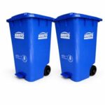 ARISTO Plastic Wheel Pedal Garbage Waste Dustbin 65 LTR BLUE&BLUE (COMBO)