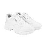 Shoetopia Girls Sporty White Casual Shoe – 3 UK (Girls-Sporty-White)