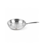 Mercado Triply Stainless Steel Fry Pan 20 cm (1.2L) | SS304 Food Grade | Even Heat Distribution | Ideal for Frying & Sautéing | Induction & Gas Compatible | 5 Years Warranty