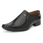 Leatherkraft Formal Heeled Slip-On Shoes Black