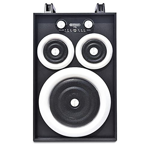 WEBOOT 22″ Inch Bluetooth Tower Speakers/Home Theatre/Disco Light Effect Party Speaker/Extreme Bass with MIC Slot, Bluetooth, AUX, USB Port & Remote Control (80 Watt – Black)
