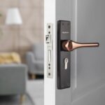 Amazon Basics Heavy-Duty Door Lock Set | Mortise Door Lock Handlesets with 3 Brass Key for Home,Office,Hotel | Brass Lock Body & Cylinder | Coca Black