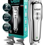 VGR V-071 Professional Beard Trimmer for Men, 2X Fast Charging, USB Type C, 120 Min Runtime, Hair Trimmer, Cordless, 3 Length Settings, 2 Year Warranty (Silver)