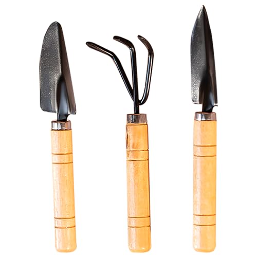 Nurturing Green® Set of 3 Gardening Hand Tools (Trowel, Cultivator, & Transplanter) | Durable & Rust Resistant | Perfect for Small Plants, Trees, Grass & Garden Spaces