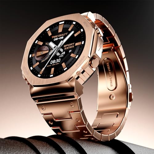 Boltt Obsidian 33.5mm (1.32 inch) AMOLED Display, Stainless Steel Design, 466 * 466 px Resolution, Bluetooth Calling, Multiple Sports Modes, Health Mode, IP67, Weather Updates