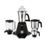 Preethi Boltz 1000 Watts Mixer Grinder, 4 Jars (3 Stainless Steel Jars, Blender Jar), Powerful Grinding for Masalas, Chutneys and Batters, 2 Year Warranty, Lifelong Free Service, Black