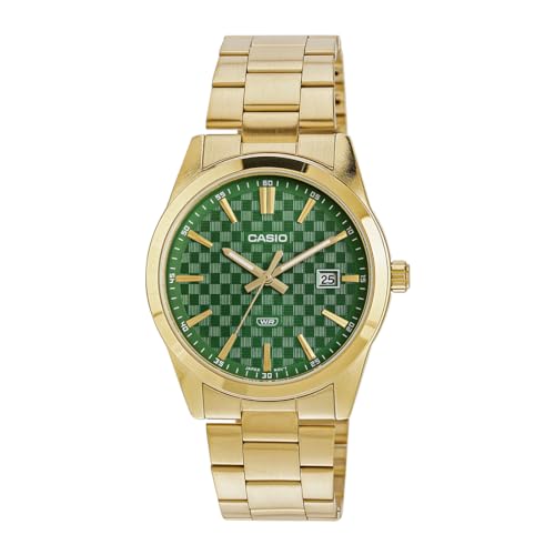 Casio Enticer Analog Green Dial Men MTP-VD03G-3AUDF (A2246)