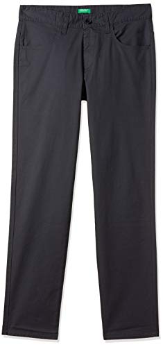 UNITED COLORS OF BENETTON Boy’s Slim Mid Rise Casual Pants (4WB11ECOMI_Grey_6 9 Months)