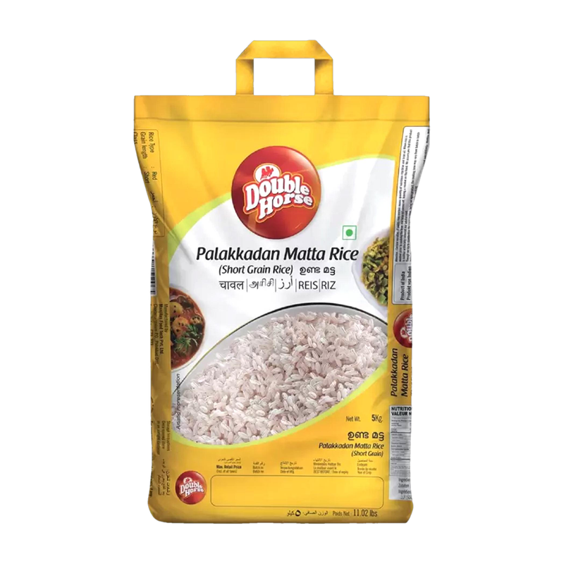 Double Horse Palakkadan Matta Boiled Rice(5 kg)