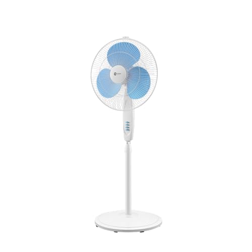 Orient Electric Stand-82 400 MM Oscillating Pedestal Fans | Stand Fan with Tilt Mechanism | High Air Delivery | Aesthetic Design with Telescopic Arrangement | 2 Year Warranty by Orient, Sky Blue