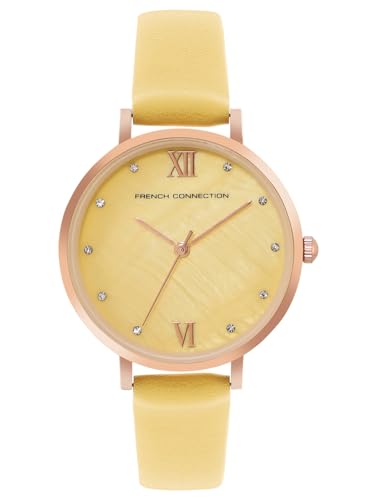 French Connection Analog Yellow Dial Women’s Watch-FCN00065C
