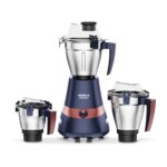 Havells Atomica 1000W 3 Jar Mixer Grinder | 3 Speed | Air Vent Tech | Stainless steel blade | Dark Blue and Brown color
