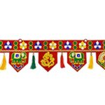 Navya Fashion Velvet Handmade Door Hanging/Bandarwal/Toran for Door, Traditional Bandarwal for Door, 37″ inch Length, Multicolour, Medium(T9)