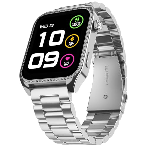 Fire-Boltt Xelor Luxury Stainless Steel Smart Watch. 1.78″ AMOLED, Always-On Display, 368 * 448 px Resolution, Bluetooth Calling, 75 HZ Refresh Rate