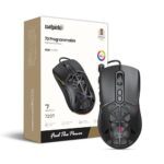 Salpido Wired RGB Gaming Mouse, 7200 DPI, Optical, Ergonomic Design, Black