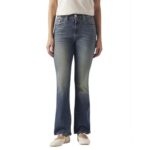 Levi’s Women’s 725 Mid Indigo Flared Fit High-Rise Jeans