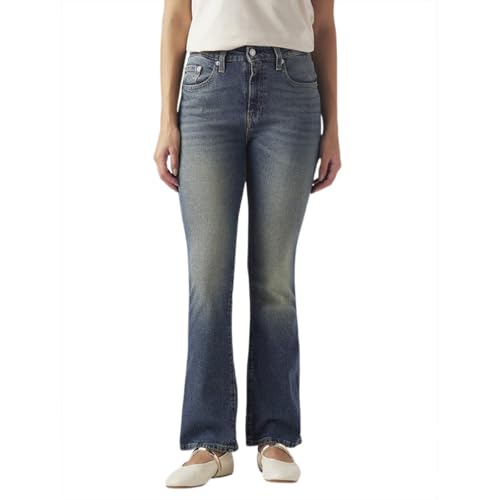 Levi’s Women’s 725 Mid Indigo Flared Fit High-Rise Jeans