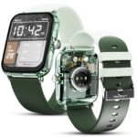 Fire-Boltt Ninja Phantom Smart Watch 1.83” Display, Transparent Clear Body Design, Bluetooth Calling, 120+ Sports Modes, Voice Assistant, AI Outfit Watch Face Smartwatch for Men & Women Shadow Olive