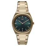 MVMT Odyssey Qtz Basic Calendar Green Round Dial Men’s Analog Watch|Ionic Plated Bronze Steel Material|Bronze Color Band – 28000168-D