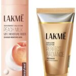 Lakme Peach Milk & Lakme Perfect Radiance Intense Brightening Face Wash 50 g Combo