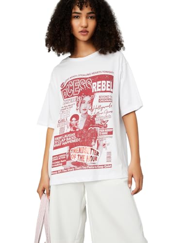 Max Women’s Half Sleeves Round Neck Printed T-Shirt