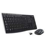 Logitech MK270r Wireless Keyboard and Mouse Combo for Windows, 2.4 GHz Wireless, Spill-Resistant Design, 8 Multimedia & Shortcut Keys, 3-Year Battery Life, PC/Laptop Black