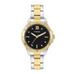 TIMEX Analog Watch for Women with Black Dial & Multicolor Stainless Steel Bracelet Band – Water Resistant Women’s Wrist Watches -TWEL232SMU04