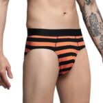 JACK & JONES Men’s Stripes Orange Brief (Pack of 1)