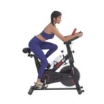 Burnlab Core Spin Spin Bike| 6 kg Heavy-duty Flywheel | LED Screen Display | Pulse Sensor |2Pc Crank | Silent Belt Drive System | Bottle Holder | Anti-slip Pedals and Comfortable Seat | Max User Weight 120kg | Home Workout & Cardio| DIY Installation (Black and Red)