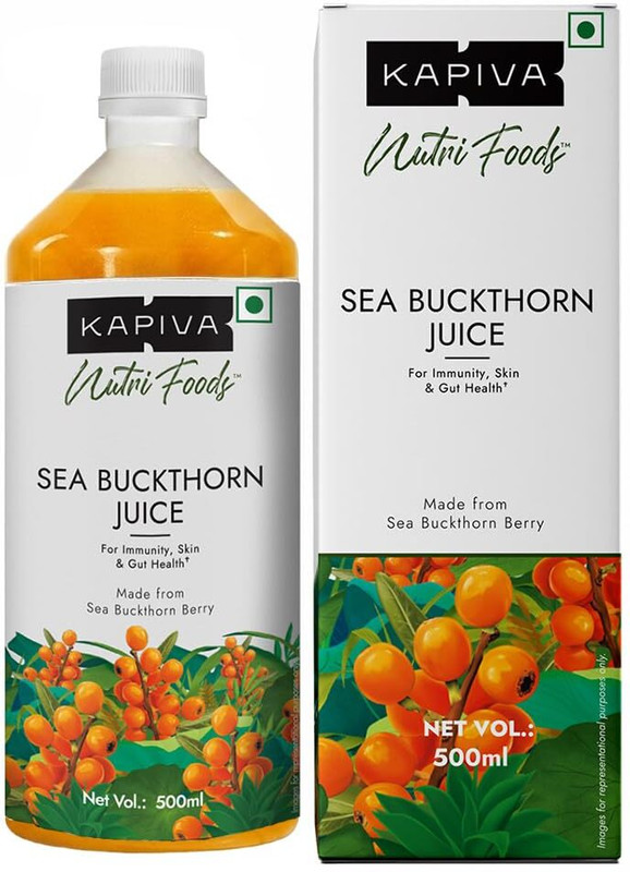 Kapiva Sea Buckthorn Juice – 500ml | Omega 7-Rich Superfruit | Supports Immunit(500 ml)