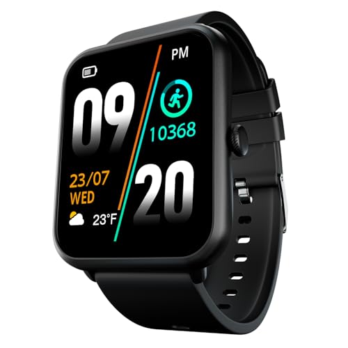 Fire-Boltt Ninja Call Pro Plus Bluetooth Calling Smart Watch, 1.83″ HD Display, AI Voice Assistant, 120+ Sports Modes, IP67 Waterproof, SpO2 & Heart Rate Monitor Smartwatch for Men & Women – Black