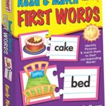 Smart Read & Match First Words Puzzle for Children 4 Years+ | 28 Two-Piece Self-Correcting Sets | Identify Pictures & Match Sight Words | Early Years First Vocabulary & Literacy Activity
